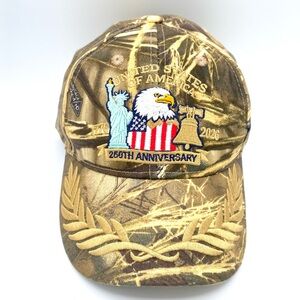NEW United States Of America USA 250th Anniversary Camo Hat Liberty Embroidered